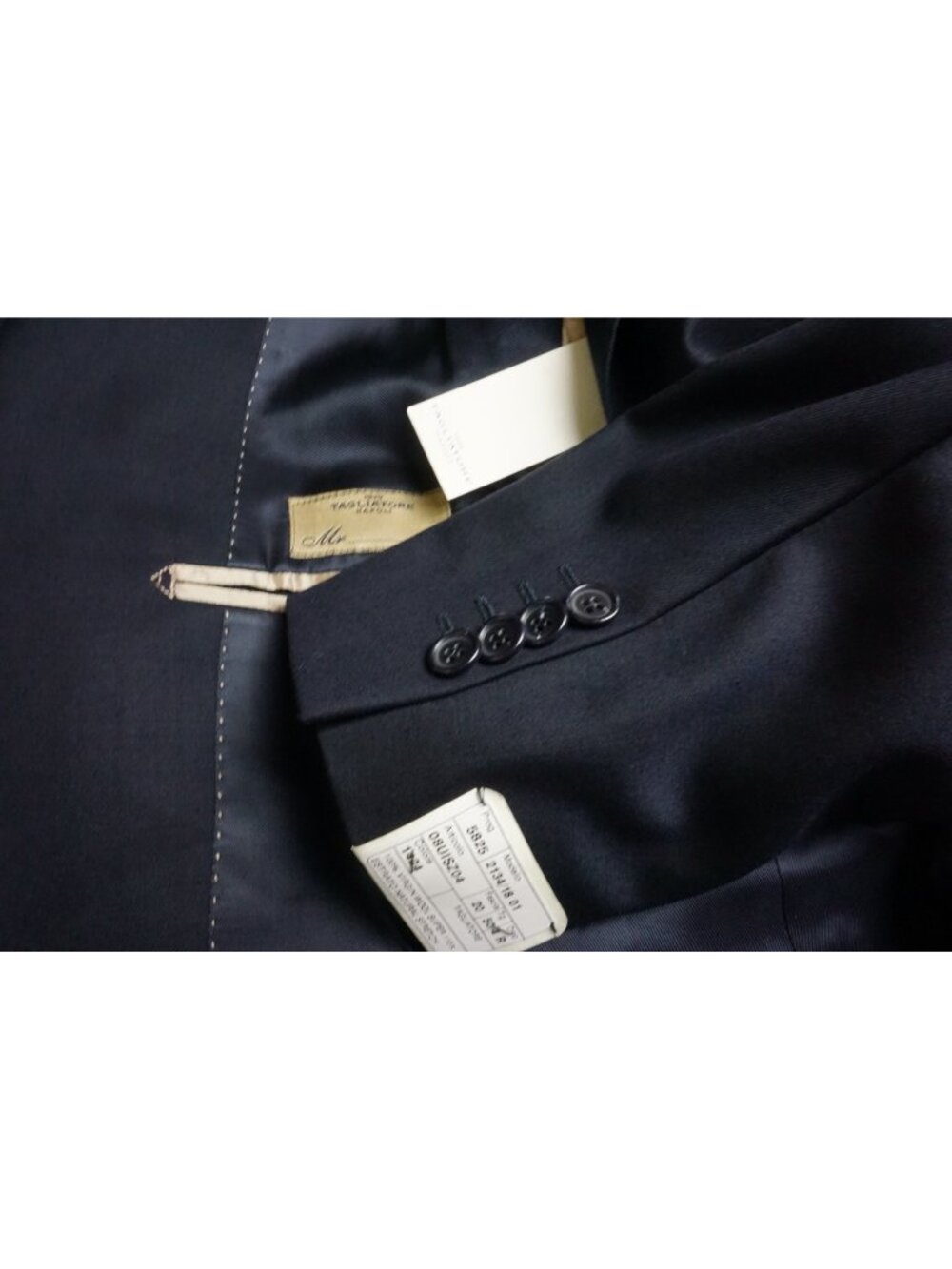 Tagliatore Navy Blue S110s Wool 2 Pc Suit Jacket Pants 50 EU BRAND NEW